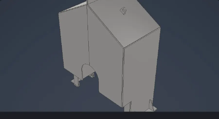 Modelo 3D da proteção de acoplamento de alta rotação.